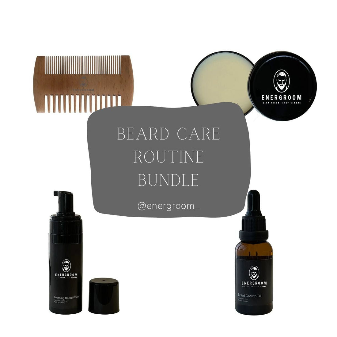 Beard Care Routine Bundle – The Ultimate Grooming Set for Bearded Men - ENERGROOM