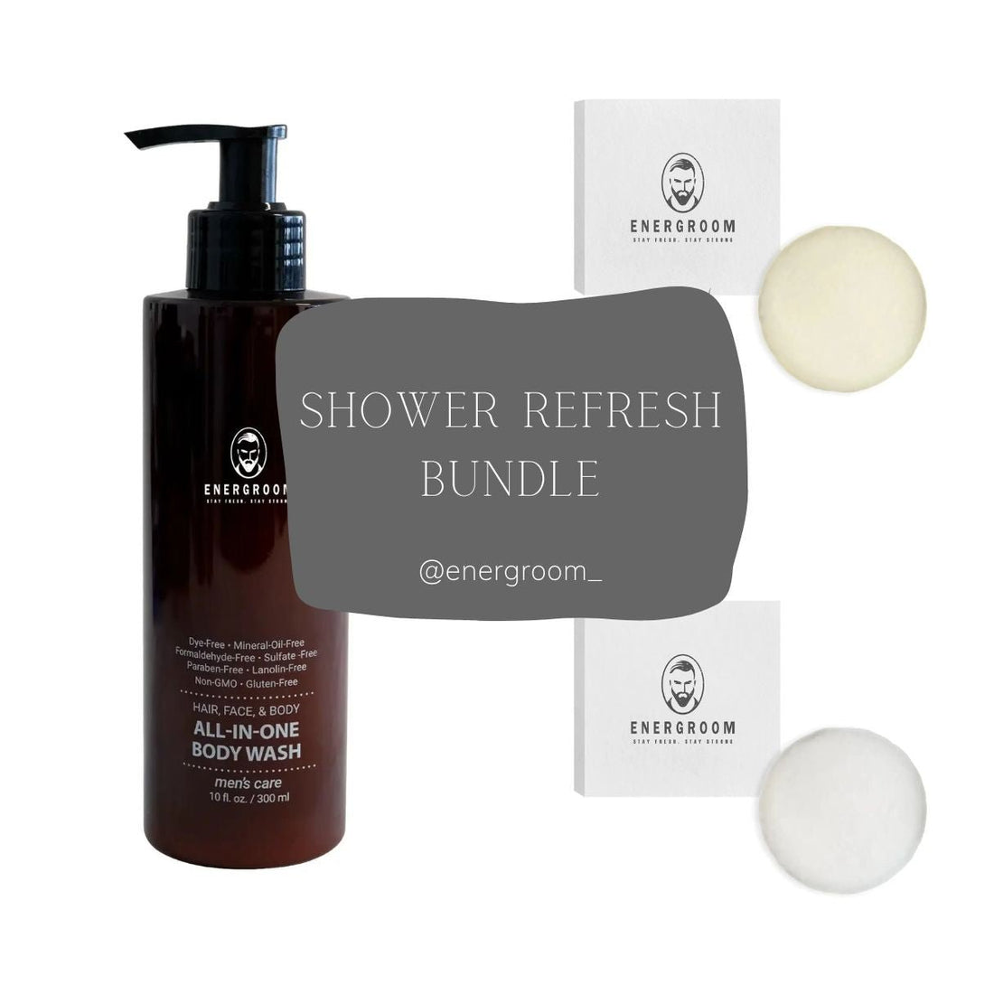 Shower Refresh Bundle – The Perfect All - in - One Shower Routine for Active Men - ENERGROOM